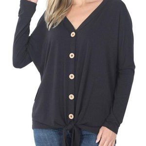 Tied Button Down Top